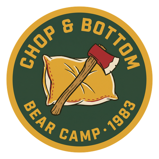 Nominated, under review Chop & Bottom badge — nominated, under review