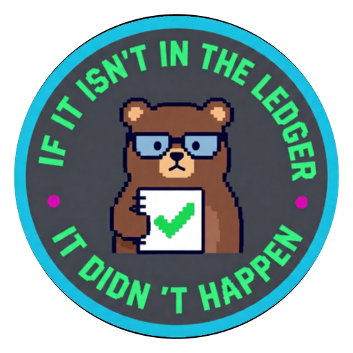 Nominated, under review If It Isn't In The Ledger, It Didn't Happen badge — nominated, under review